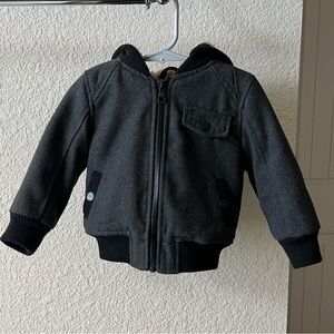 Urban Republic Black and Charcoal Gray Jacket with Zipper for Toddler